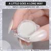GAOY Chrome Nail Powder, Mirror Effect Pearlescent Shimmer Glitter Pigment Mermaid Aurora Nail Art Decorations, Pearl White view 2