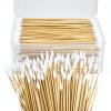 600PCS 6'' Lint Free Pointed Long Cotton Swabs - Pure Cotton Tips Gun Cleaning Swabs with Durable Stem, Also fit Makeup, Pet Care, Electronic, Household, Boxed view 1