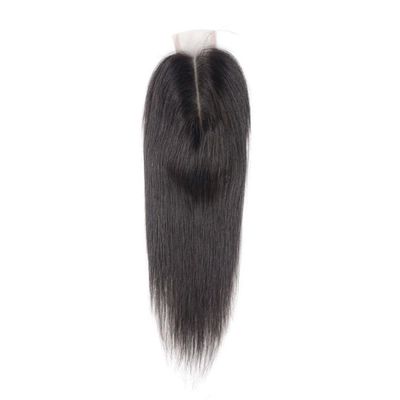 2 * 6 Lace Closure Human Hair Frontal Straight Human Hair for Hair Toppers with Thinning Hair for Woman Hand Tied One Piece Hair Loss (Natural color,12inch)