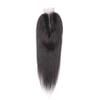 2 * 6 Lace Closure Human Hair Frontal Straight Human Hair for Hair Toppers with Thinning Hair for Woman Hand Tied One Piece Hair Loss (Natural color,12inch) view 1