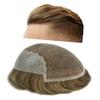 Healthlif Mens Toupee Human Hair Replacement System Soft Swiss Lace Bleached Knot Hair System For Men Hairpiece Toupee For Men Natural Hairline 7"X9" #18 MEDIUM BLONDE 120% Density view 1