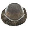 Toupee For Men Real Human Hair Mens Toupee Hair Replacement System Swiss Lace Hair Piece For Men Hair System Protesis Capilar Para Hombre7x9''-100% light to Medium density#420 4# MEDIUM BROWN+20%GREY view 4