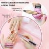 Cordless Nail Drill, 35000RPM Professional Efile Nail Drill Machine, LCD Display Rechargeable Portable Electril Nail Drill with 12pcs Bits and 6pcs Sanding Bands for Acrylic Nails Gel Polish Remover view 2