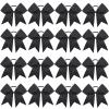 16PCS 8" Large Glitter Cheer Bows for Cheerleaders, CN Sparkly Hair Bows with Elastic Hair Ties Accessories for Teens Girls Women Cheerleading Softball Competition Sports (Black) view 1