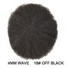 Afro Curly Toupee For Black Men Full Lace African American Replacement Systems Kinky Curly Brazilian Men Hair Unit For Black men8"x10"#1B Off Black-4mm view 2