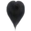 10x12cm Hand Tied Human Hair Straight Traceless One Piece Three Clips Clip in Hair Toppers Thinning Hair for Woman (Natural balck,20cm/8inch) view 2