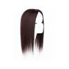 10x12cm Hand Tied Human Hair Straight Traceless One Piece Three Clips Clip in Hair Toppers Thinning Hair for Woman (Natural balck,20cm/8inch) view 4