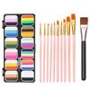 Professional Face & Body Paint Kit For Kids Adults12 x 10gm Face Paint Set Stencil One Stroke Split Cakes Palette, Come with 11 Brushes (Pink) view 1