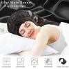 2Pcs Long Satin Silk Hair Bonnet for Sleeping Women, Sleep Bonnet Cap with Tie Band for Curly Hair Braid locs,Teal Pink view 3