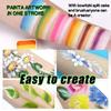 Professional Face & Body Paint Kit For Kids Adults12 x 10gm Face Paint Set Stencil One Stroke Split Cakes Palette, Come with 11 Brushes (Black) view 4