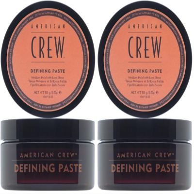 AMERICAN CREW Men's Hair Defining Paste (OLD VERSION), Medium Hold Hair Gel with Low Shine, 3 Oz (Pack of 2)