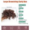 WUODHW Messy Bun Hair Piece Tousled Updo for Women Drawstring meatball head and ponytail Wrap Updo Hair for African American Black view 3