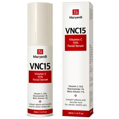 15% Vitamin C + 1% Arbutin Face Serum with Niacinamide and Green Tea  Daily Hydrating & Radiance Serum for Dull Skin, Uneven Tone, and Smooth Complexion, 1 Fl Oz (30ml)
