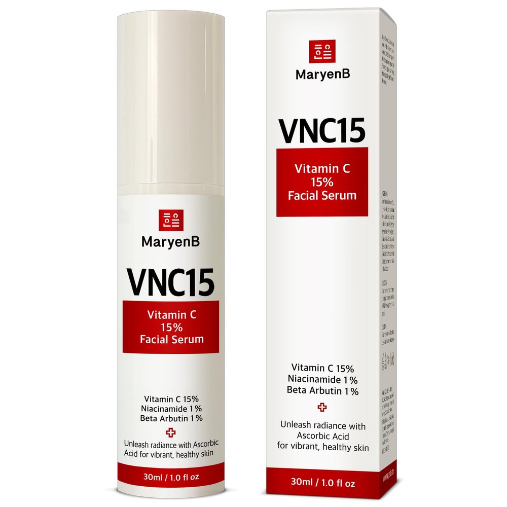 15% Vitamin C + 1% Arbutin Face Serum with Niacinamide and Green Tea  Daily Hydrating & Radiance Serum for Dull Skin, Uneven Tone, and Smooth Complexion, 1 Fl Oz (30ml)