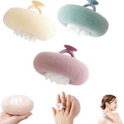 3 Pcs 2-in-1 Sunflower Bath Ball Super Soft Sunflower Suction Cup Bath Ball Exfoliating Bath Sponge Cleaning Brush with Suction Cup Shower Sponges Bath Sponges Back Scrubber Shower Puffs