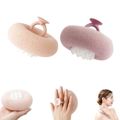 2Pcs 2-in-1 Sunflower Bath Ball Super Soft Sunflower Suction Cup Bath Ball Exfoliating Bath Sponge Cleaning Brush with Suction Cup Shower Sponges Bath Sponges Back Scrubber Shower Puffs for Women Men