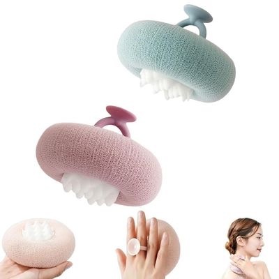 2Pcs 2-in-1 Sunflower Bath Ball Super Soft Sunflower Suction Cup Bath Ball Exfoliating Bath Sponge Cleaning Brush with Suction Cup Shower Sponges Bath Sponges Back Scrubber Shower Puffs for Women Men