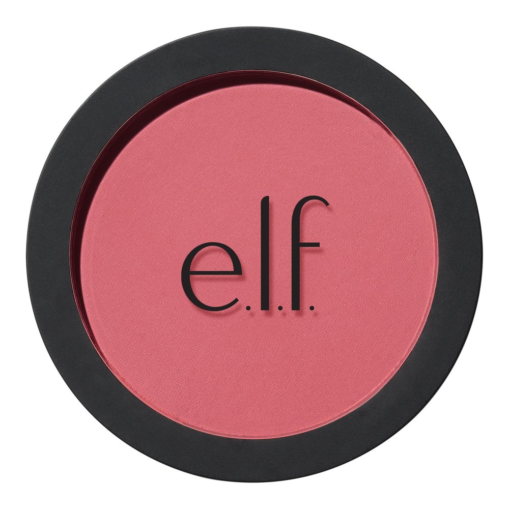 e.l.f. Primer-Infused Matte Blush, Long-Lasting, Lightweight & Buildable Powder Blush, Delivers A Matte Finish, Vegan & Cruelty-Free, Always Tempting