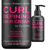 Curl Cream  Lightweight Leave-In Curl Defining Cream for Curly & Wavy Hair, Anti-Frizz Moisturizer and Curl Activator Texturizer with Macadamia and Argan Oil, 8.1 fl oz view 1