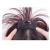 35cm/14inch Corn Perm for Curly HairNatural Fluffy Human Hair Bang for Thinning Hair,12x12cm One Piece Three Clips with Hair Toppers for Woman (Dark brown,Rotatio) view 3