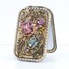 10cm National Style Small Mirror Portable Double-sided Folding Makeup Mirror view 1