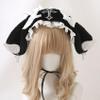 CoBtee Gothic Headdress Lace Devil Horns Cosplay Headbands Hair band Hair Accessories Headwear Halloween Party (subculture black) view 2