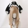 CoBtee Gothic Headdress Lace Devil Horns Cosplay Headbands Hair band Hair Accessories Headwear Halloween Party (subculture black) view 3