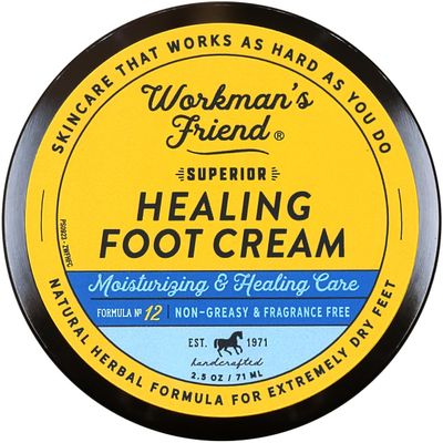 WORKMAN'S FRIEND Superior Healing Foot Cream - Intense Moisturizer - Heals Extremely Dry & Cracked Skin - 2.5 ounce