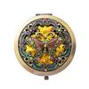 7cm Metal Hollow Retro Small Mirror Portable Mirror Antique Style Convenient Makeup Mirror view 1
