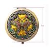 7cm Metal Hollow Retro Small Mirror Portable Mirror Antique Style Convenient Makeup Mirror view 3