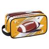 Football Travel Toiletry Bag for Boys Men, Waterproof Hanging Dopp Kit for Women, Shaving Bag with Large Capacity for Travel,Sports Shower (Yellow) view 1