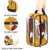 Football Travel Toiletry Bag for Boys Men, Waterproof Hanging Dopp Kit for Women, Shaving Bag with Large Capacity for Travel,Sports Shower (Yellow) view 3
