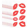 10 Sheets/80pcs Red Fake Lips Temporary Tattoo Stickers,Waterproof Red Kiss Temporary Tattoo Stickers,Sexy Lip Stickers Print for Adult Women Valentines Day Theme Decorations view 1
