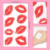 10 Sheets/80pcs Red Fake Lips Temporary Tattoo Stickers,Waterproof Red Kiss Temporary Tattoo Stickers,Sexy Lip Stickers Print for Adult Women Valentines Day Theme Decorations view 2