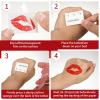 10 Sheets/80pcs Red Fake Lips Temporary Tattoo Stickers,Waterproof Red Kiss Temporary Tattoo Stickers,Sexy Lip Stickers Print for Adult Women Valentines Day Theme Decorations view 4