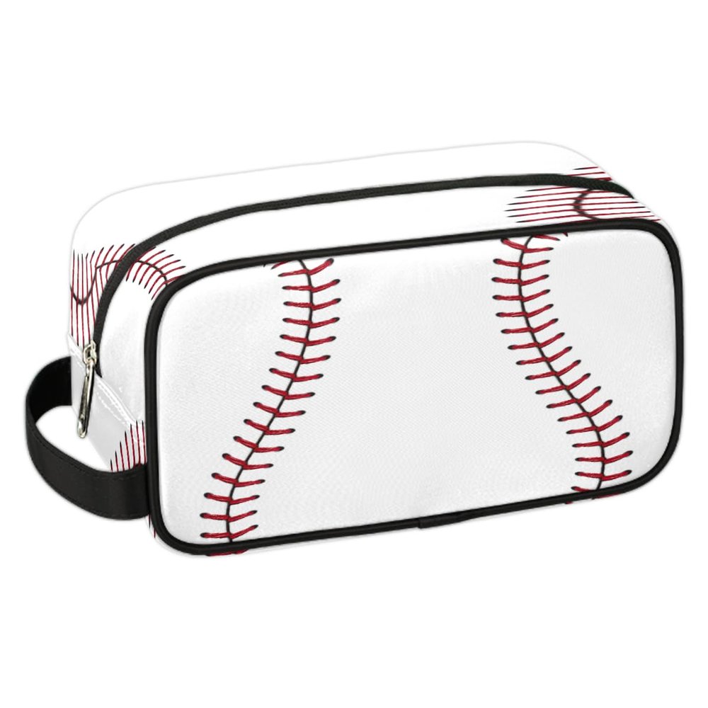 Baseball Travel Toiletry Bag for Boys Men, Waterproof Hanging Dopp Kit for Women, Shaving Bag with Large Capacity for Travel,Sports Shower