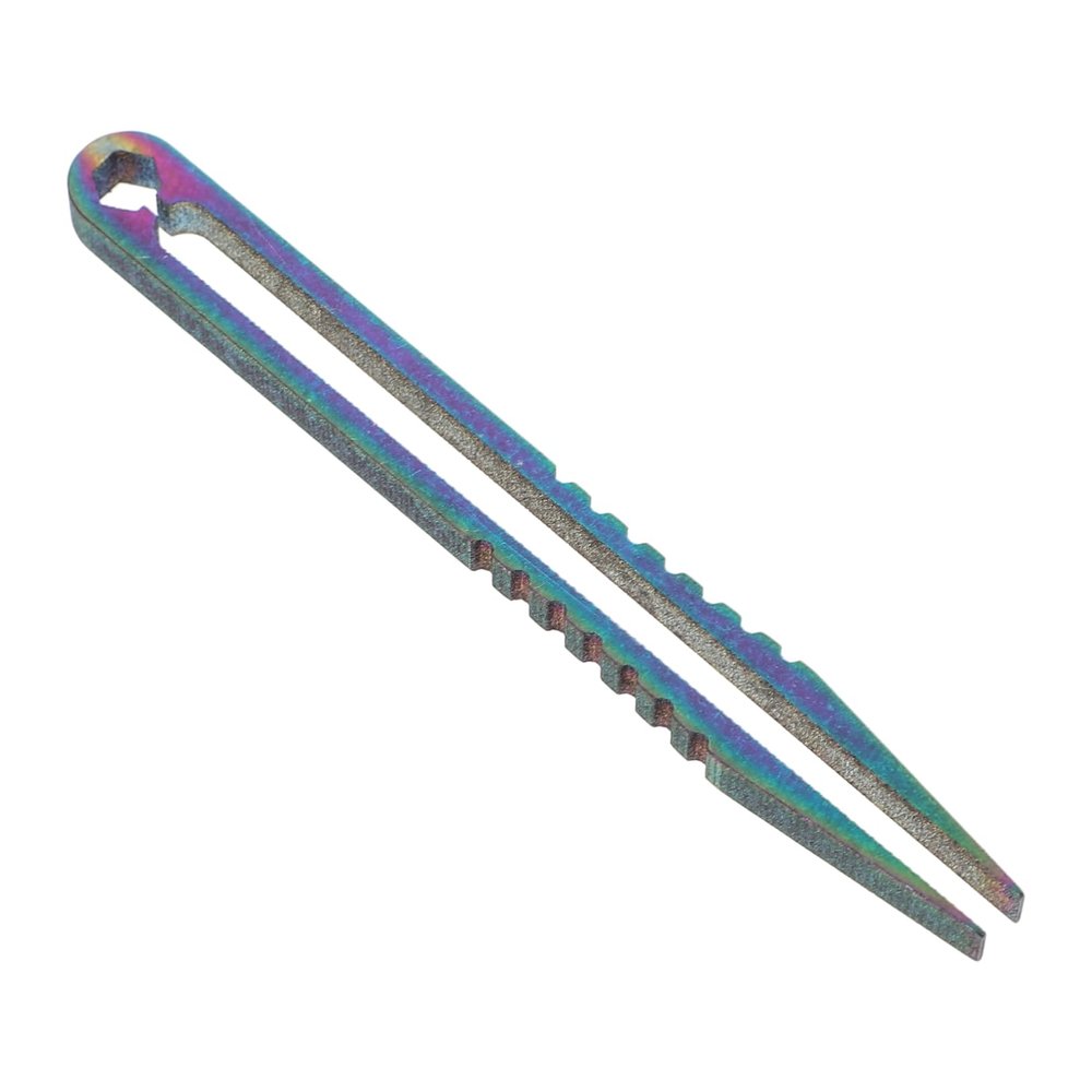 Angoily 1pc Mini Titanium Tweezers for Removal Precision Tool for Outdoor Survival and Camping Lightweight Cnc Machined Tweezer for Electronics and Maintenance