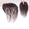35cm/14inch Corn Perm for Curly HairNatural Fluffy Human Hair Bang for Thinning Hair,12x12cm One Piece Three Clips with Hair Toppers for Woman (Dark brown,Mechanism) view 4