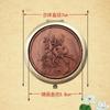 7cm Vintage Style Solid Wood Green Sandalwood Carved Portable Circular Folding Chinese Makeup Mirror view 2