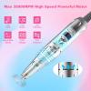 Nail Drill MachineProfessional Electric Nail File Set 35000RPM Nail File Drill Acrylic Nails Kit for Manicure Gel Nail Polish Remover (Pink) view 3