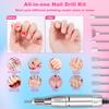 Nail Drill MachineProfessional Electric Nail File Set 35000RPM Nail File Drill Acrylic Nails Kit for Manicure Gel Nail Polish Remover (Pink) view 4