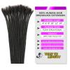 0.4 cm Width 14 Inch 40 Strands Human Hair Loc Extensions, Natural Black 100% Full Handmade Permanent Real Human Hair Dreadlock Extensions for Women/Men/Kids Can Be Dyed Bleached Curled Twisted view 2
