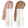 2Pc Cream Contour Stick Makeup, Hightlighter Makeup + Bronzer Stick, Waterproof Cream Contouring Pen Non Stick Non Greasy, Long Lasting Lightweight Finishing Face Makeup Kit, Fair view 1