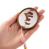 7cm Retro Woodcarving Flower Portable Makeup Mirror Creative Ancient Style Dressing Mirror view 2