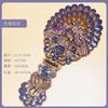 21.5cm Creative Retro Style Makeup Mirror Handle Foldable Mirror view 2