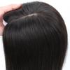 13x14 Light Traceless Fluffy Centre Parting Eight Bangs for Woman Human Hair for White Hair One Piece Three Clips Clip in Hair Toppers for Hair Loss (Dark brown,40cm/16inch centre parting) view 3