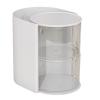 HEVIRGO Clear Plastic Makeup Storage Box Durable Powder Puff Container Rotary Transparent Cover Dust-Proof Multi-Layer Round Air Cushion Cosmetic Organizer White Triple Layer view 1