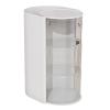 HEVIRGO Clear Plastic Makeup Storage Box Durable Powder Puff Container Rotary Transparent Cover Dust-Proof Multi-Layer Round Air Cushion Cosmetic Organizer White Triple Layer view 2