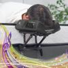 Master Massage Deluxe Universal Face Cradle with Cushion Pillow for Massage Table Bed Headrest Cradle-6 Way Adjustable Face Pillow Cushion Support (Music Black Ergonomic) view 1