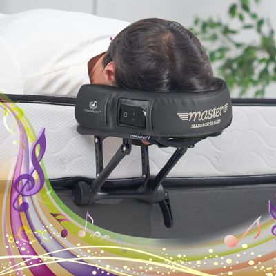 Master Massage Deluxe Universal Face Cradle with Cushion Pillow for Massage Table Bed Headrest Cradle-6 Way Adjustable Face Pillow Cushion Support (Standard Black)